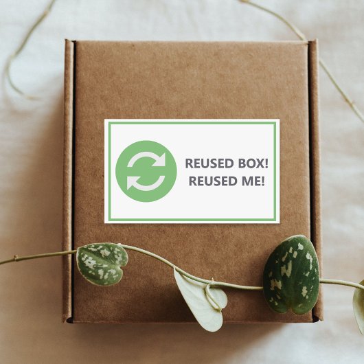 Rectangulaire Boîte réutilisée - Sticker réutilisé