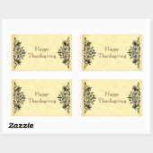 Rectangulaire Bon thanksgiving Antique Cornucopias Art Sticker (Feuille)
