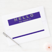 Rectangulaire Bonjour Mon Nom Est Sticker (Enveloppe)