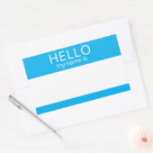 Rectangulaire BONJOUR Personnalisé Mon Nom Est Sticker Badge Bla (Enveloppe)
