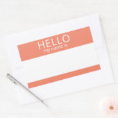 Rectangulaire BONJOUR Personnalisé Mon Nom Est Sticker Badge Bla (Enveloppe)