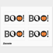 Rectangulaire Boo ! Sticker Halloween (Feuille)