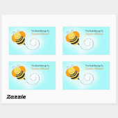 Rectangulaire Bumble Bee Hop Bee Custom Book Plate Sticker (Feuille)