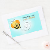 Rectangulaire Bumble Bee Hop Bee Custom Book Plate Sticker (Enveloppe)