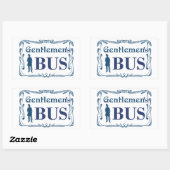 RECTANGULAIRE BUS STICKER DE GENTLEMEN (Feuille)