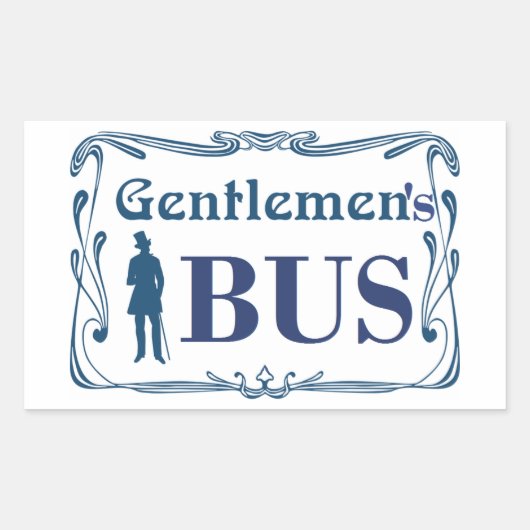 RECTANGULAIRE BUS STICKER DE GENTLEMEN (Devant)