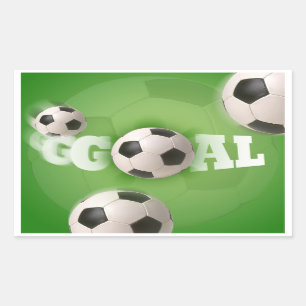 Rectangulaire But de football de balle de football - Sticker