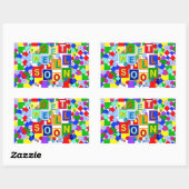Rectangulaire BUTTONS ~ Get Well Sticker # 2 (Feuille)