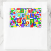 Rectangulaire BUTTONS ~ Get Well Sticker # 2 (Sac)