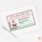 Rectangulaire Cadeau de Noël Sticker Postal Livraison du pôle No (Enveloppe)