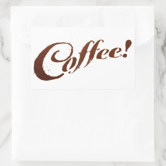 Rectangulaire Café - Sticker Rectangle (Sac)