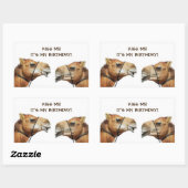 Rectangulaire Camels Kissing Funny Sticker (Feuille)