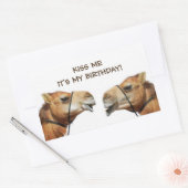 Rectangulaire Camels Kissing Funny Sticker (Enveloppe)