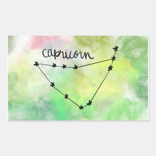 Rectangulaire Capricorn Star Baby Sticker (Devant)