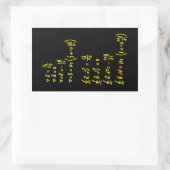 Rectangulaire Carré de formule physique Invitation Sticker (Sac)