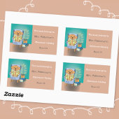 Rectangulaire Cartoon Reading Dog Classroom Library Sticker