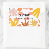 Rectangulaire Caution... Sticker (Sac)