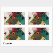 Rectangulaire Cercles Kandinsky dans un Sticker Cercle (Feuille)