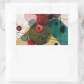 Rectangulaire Cercles Kandinsky dans un Sticker Cercle (Sac)
