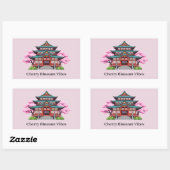 Rectangulaire Cherry Blossom Vibes Sakura Sticker Pack Rectangle (Feuille)