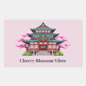 Rectangulaire Cherry Blossom Vibes Sakura Sticker Pack Rectangle (Devant)