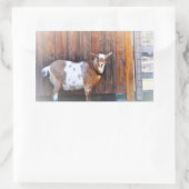 Rectangulaire Chèvre Sur Le Sticker De La Ferme (Sac)