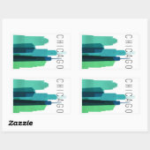 RECTANGULAIRE CHICAGO STICKER (Feuille)