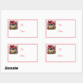 Rectangulaire Christmas Sticker Gift Tags (Feuille)