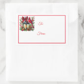 Rectangulaire Christmas Sticker Gift Tags (Sac)