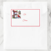 Rectangulaire Christmas Sticker Gift Tags (Sac)