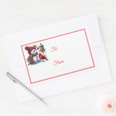 Rectangulaire Christmas Sticker Gift Tags (Enveloppe)