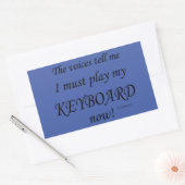 Rectangulaire Clavier Voices Dit Doit Jouer Sticker Rectangulair (Enveloppe)
