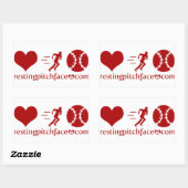 Rectangulaire Coeur, Hustle, Sticker HBP (Feuille)