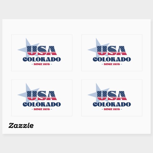 Rectangulaire Colorado My Home State Sticker (Feuille)
