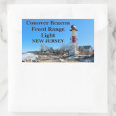 Rectangulaire Conover Beacon Feu de portée avant, Sticker NJ (Sac)