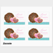 Rectangulaire Cookie Chocolat Donut Boulangerie Sticker Icing Po (Feuille)