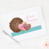 Rectangulaire Cookie Chocolat Donut Boulangerie Sticker Icing Po (Enveloppe)