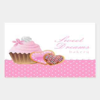 Rectangulaire Cookie Cupcake Boulangerie Sticker Icing Points
