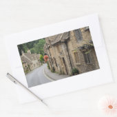 Rectangulaire Cottages en Castle Combe, UK rectangle sticker (Enveloppe)