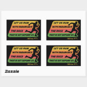 Rectangulaire Courez avec Endurance Le Sticker Race Set (Feuille)