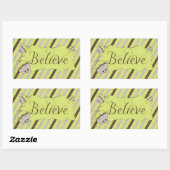 Rectangulaire Croyez Diagonal Stripes Rectangle Sticker (Feuille)