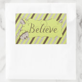 Rectangulaire Croyez Diagonal Stripes Rectangle Sticker (Sac)