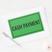 Rectangulaire Custom Cash Payment Text Sticker for Banking Use (Enveloppe)