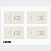 Rectangulaire Custom Ex Libris Bookplate Sticker | Dark Academia (Feuille)