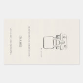 Rectangulaire Custom Ex Libris Bookplate Sticker | Dark Academia (Devant)