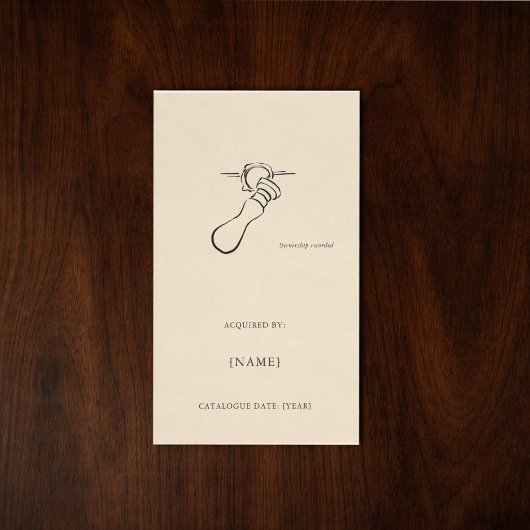 Rectangulaire Custom Ex Libris Bookplate Sticker | Dark Academia