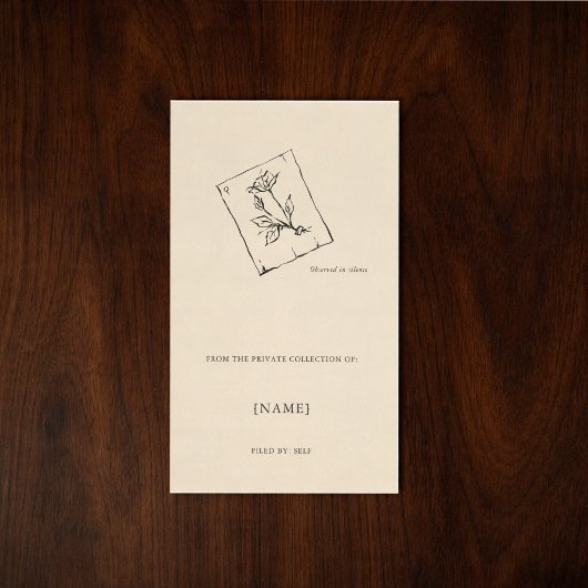 Rectangulaire Custom Ex Libris Bookplate Sticker | Dark Academia