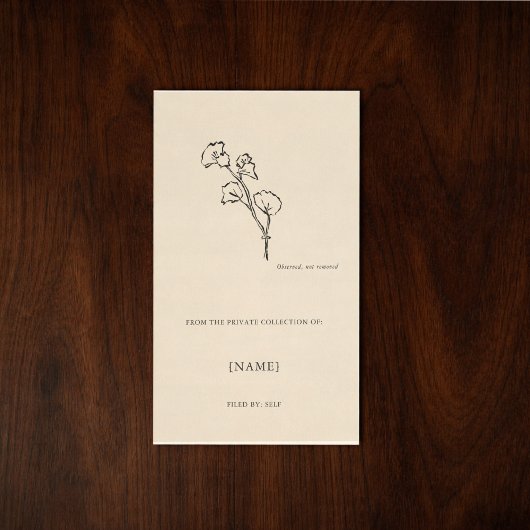 Rectangulaire Custom Ex Libris Bookplate Sticker | Dark Academia