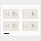 Rectangulaire Custom Ex Libris Bookplate Sticker | Dark Academia (Feuille)