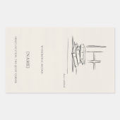 Rectangulaire Custom Ex Libris Bookplate Sticker | Dark Academia (Devant)